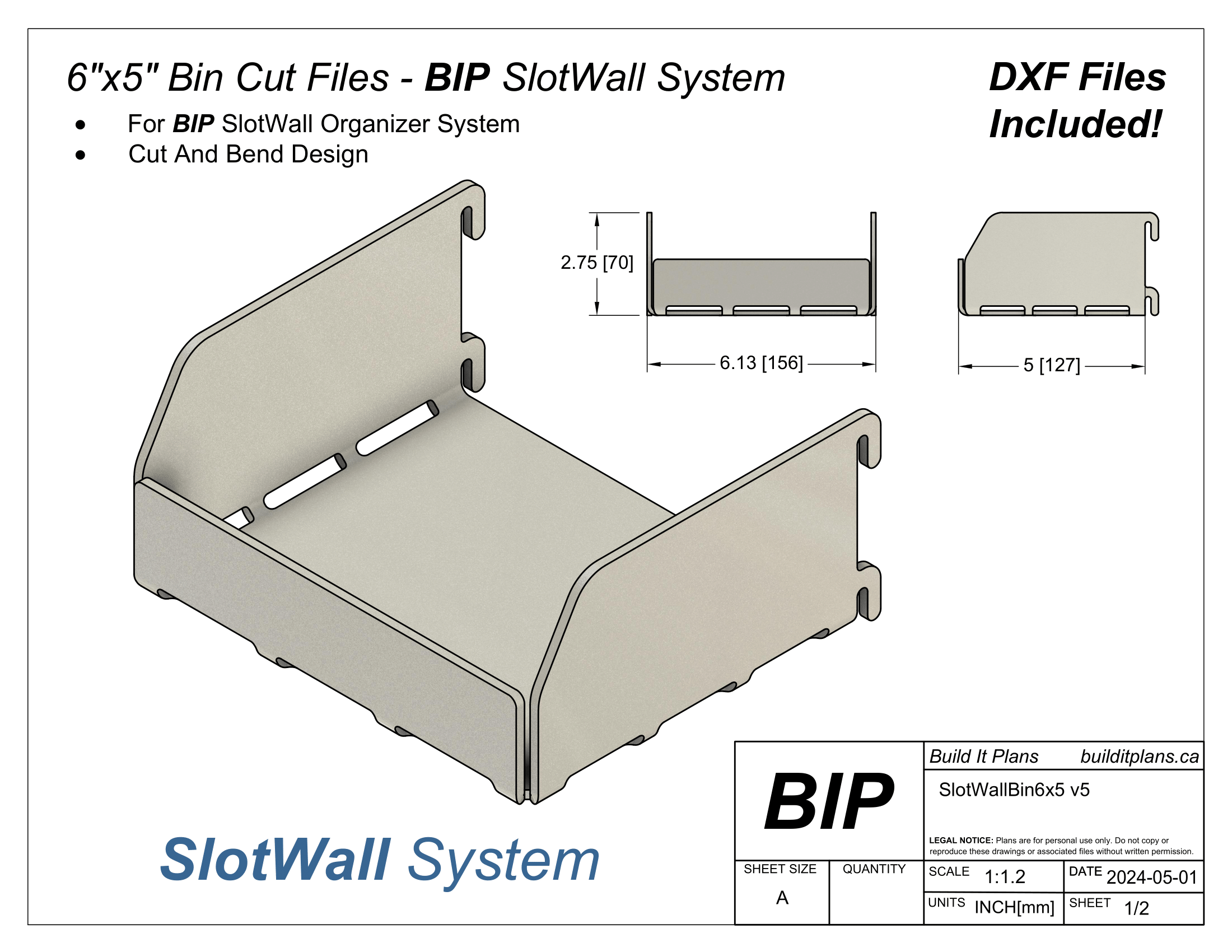 SlotWall Garage Organizer System DXF Cut Files - Deluxe Bundle DIY Shop Tool Storage