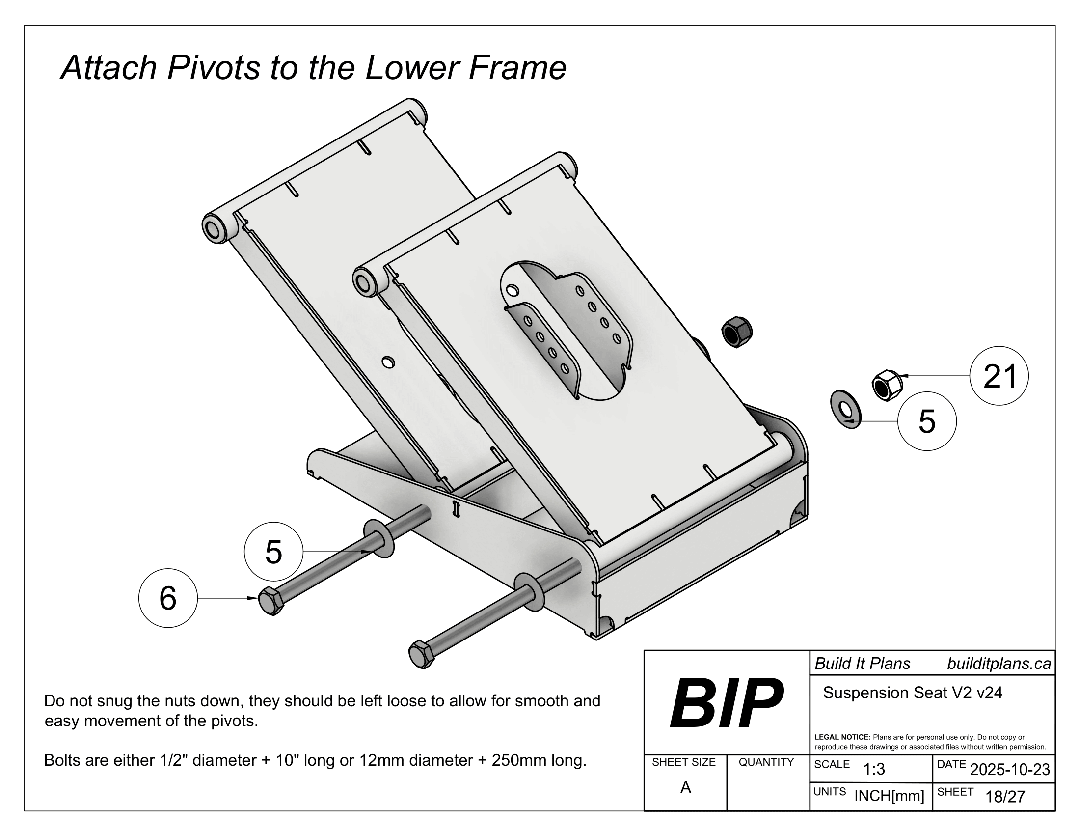 Boat Suspension Seat Mount Plans - DXF Files and PDF Instructions