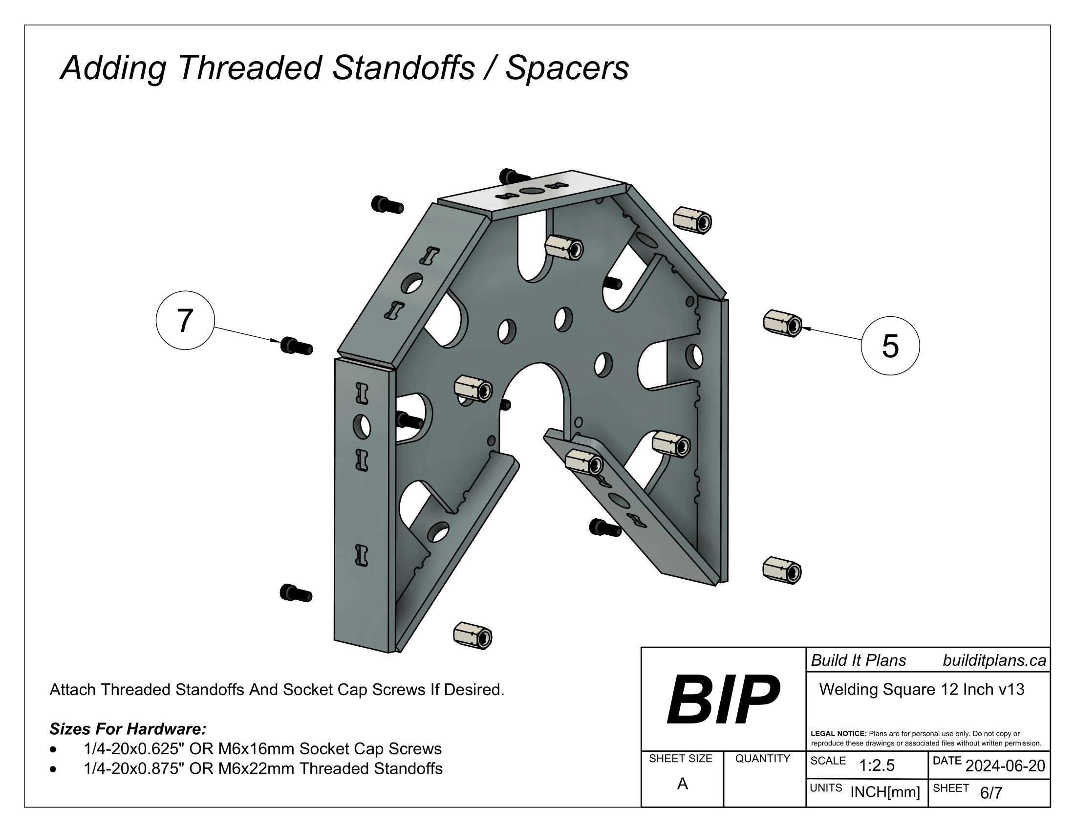 SAE Welding Square DXF Bundle – 1/4" Thick Steel – Cut Files + Plans