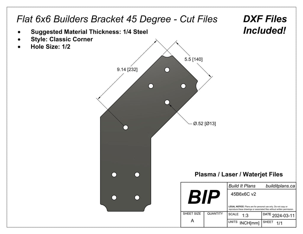 Timber Frame Bracket DXF Cut File Bundle - For 4x4 6x6 And 8x8 Posts