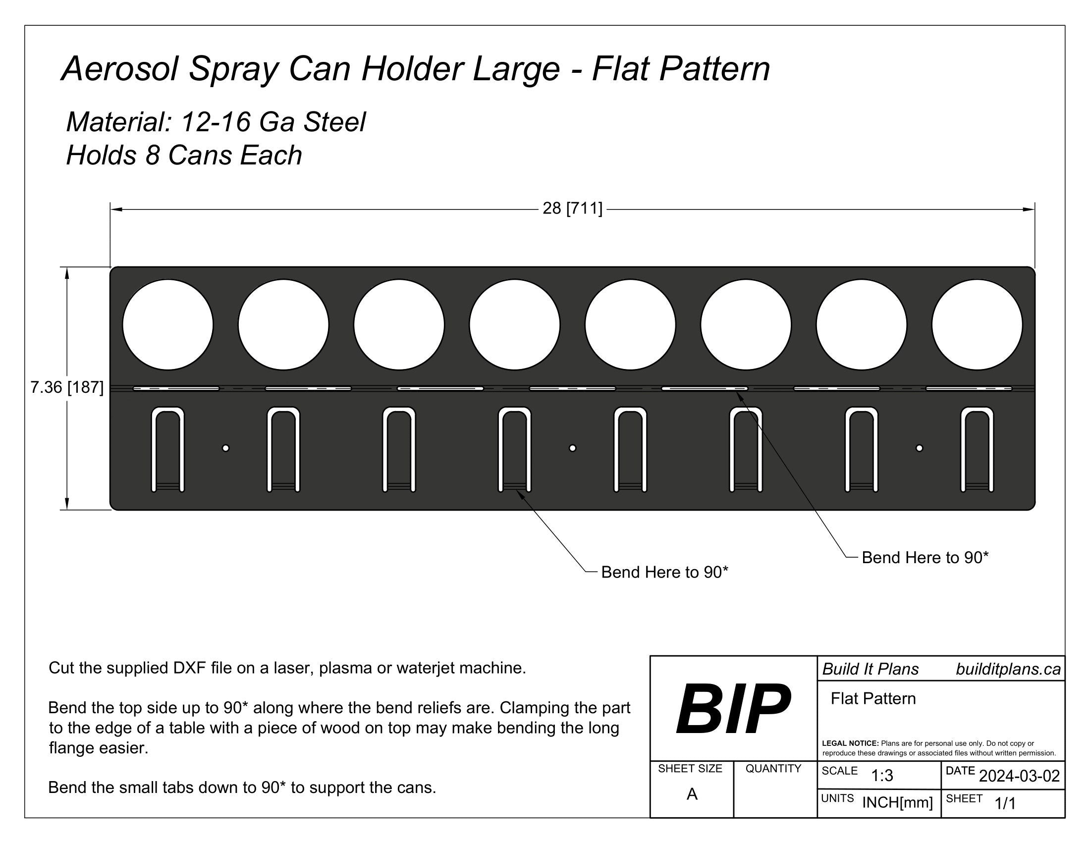 Spray Can Holder DXF Files – Aerosol Can Rack Cut Files