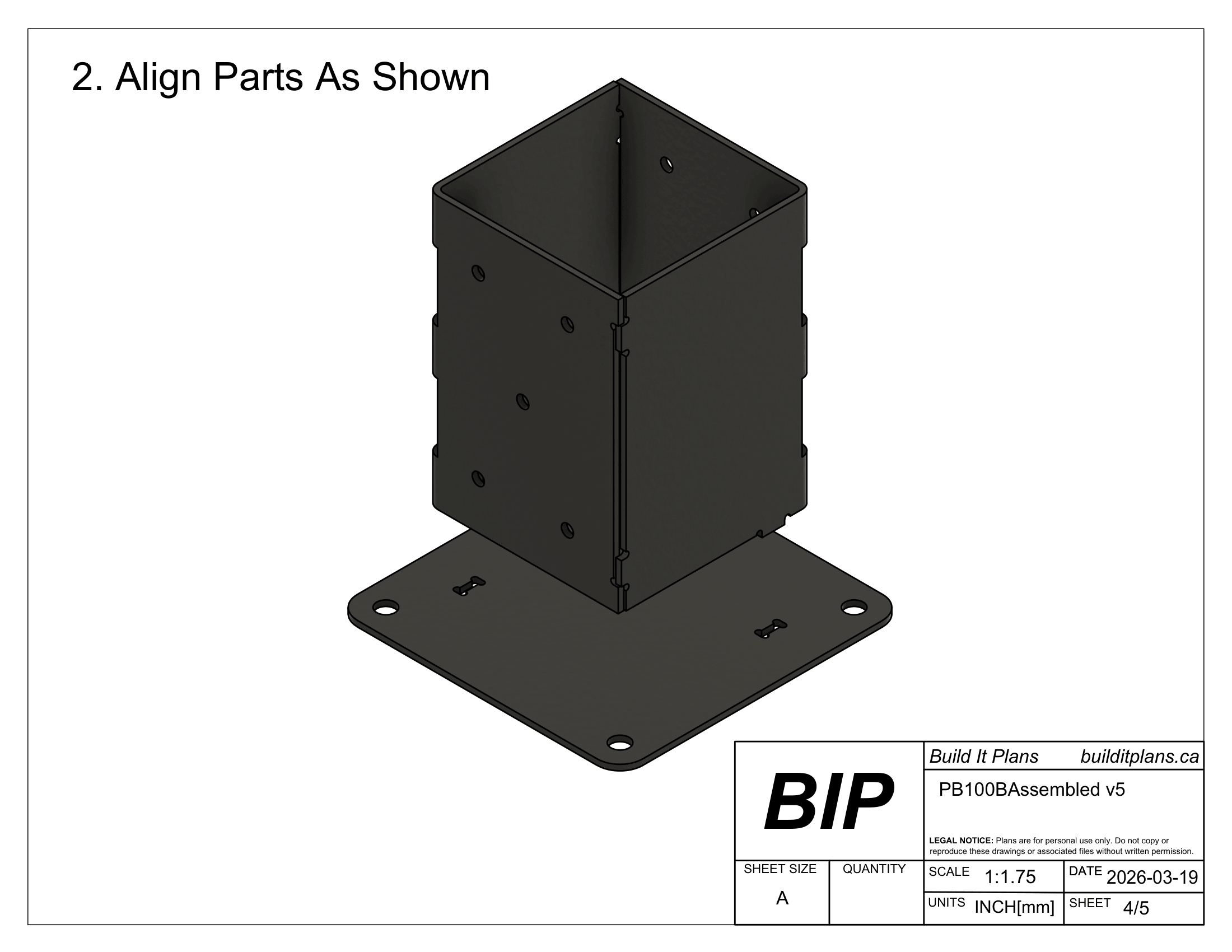 100mm Post Bracket DXF File Bundle - For 100x100mm Wood Posts