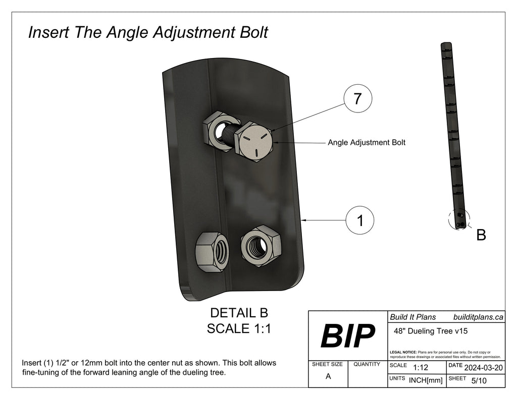 48" Dueling Tree DXF Files - Shooting Paddle Target Cut Files