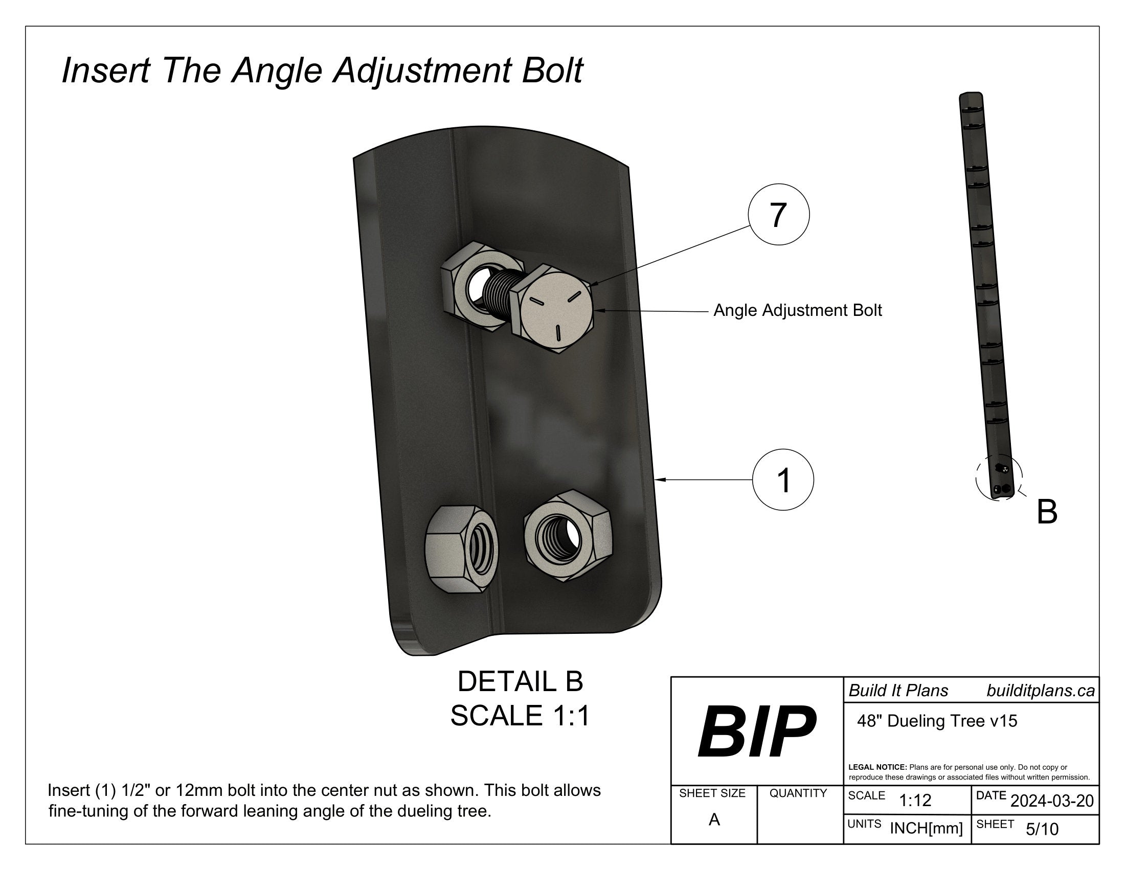 48" Dueling Tree DXF Files - Shooting Paddle Target Cut Files