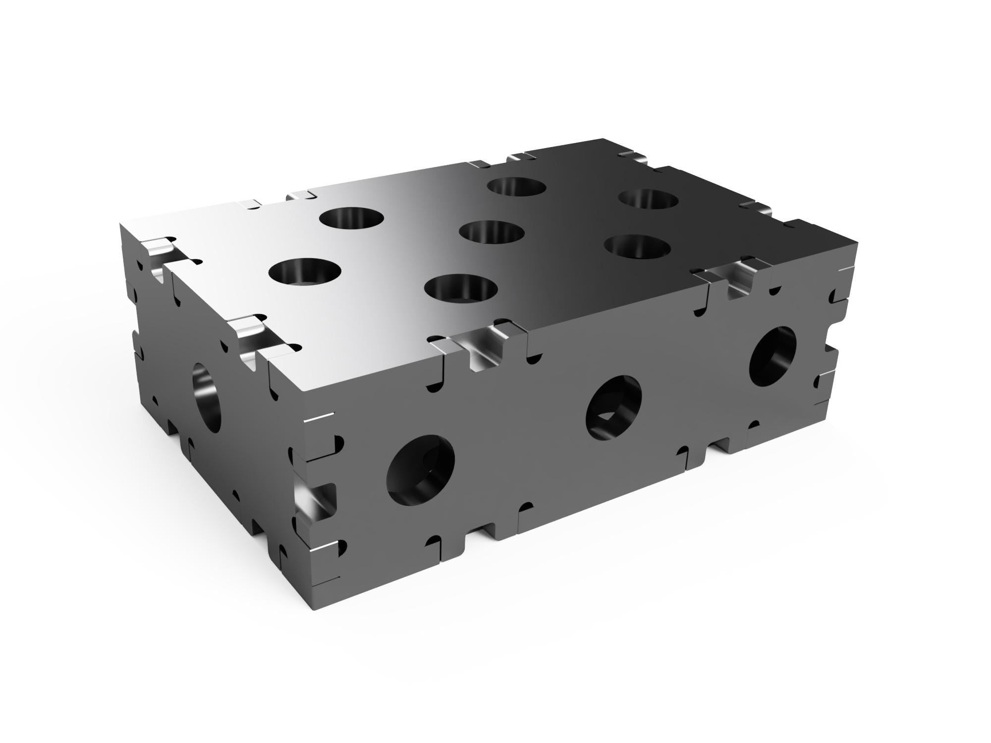50x100x150mm Fixture Block DXF Cut Files - 6mm Thick Material