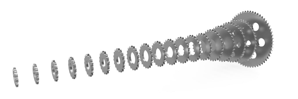 Number 50 Sprocket DXF Cut Files - ANSI 50, 520, 530 Chain