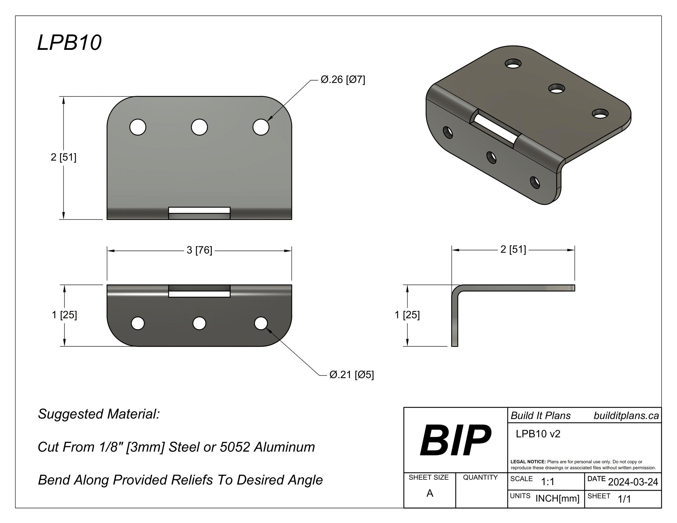 Universal License Plate Bracket DXF Files – Cut Files for Custom Plate Mounting