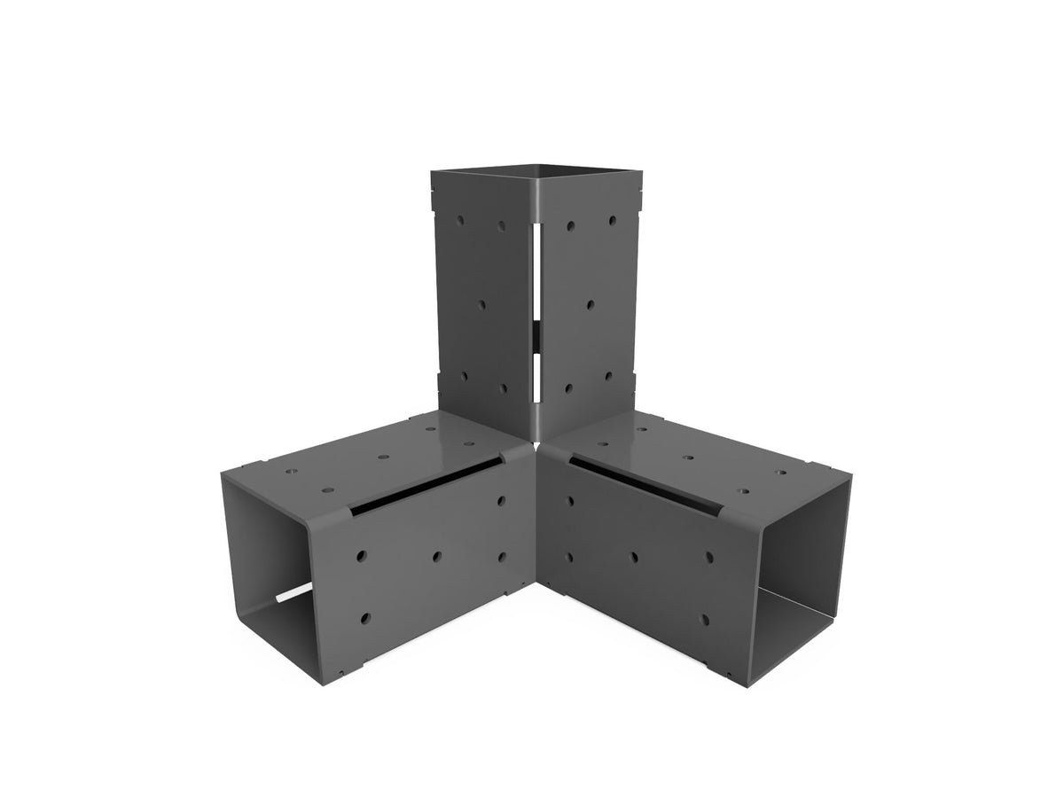 Post Mod Dxf 4x4 Post Corner Bracket DXF Cut Files - 3 Way Post Bracket Files ...
