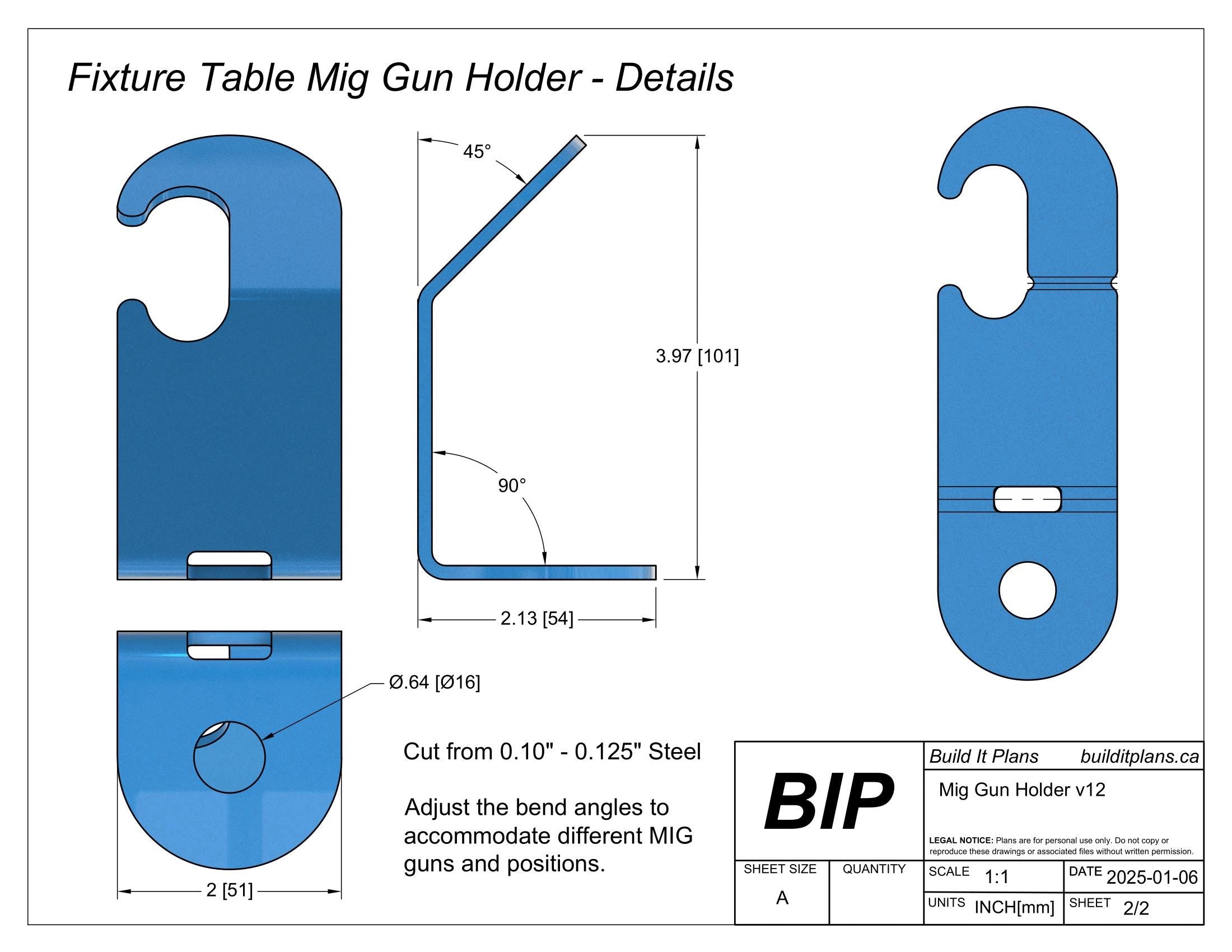 MIG Gun Holder DXF – Welding Hook Cut File