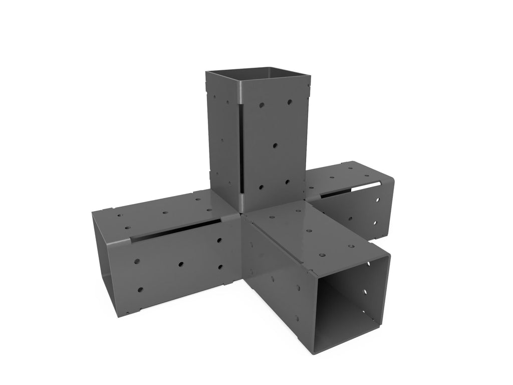 4x4 Post 4 Way Bracket Cut Files - Post X Bracket DXF File
