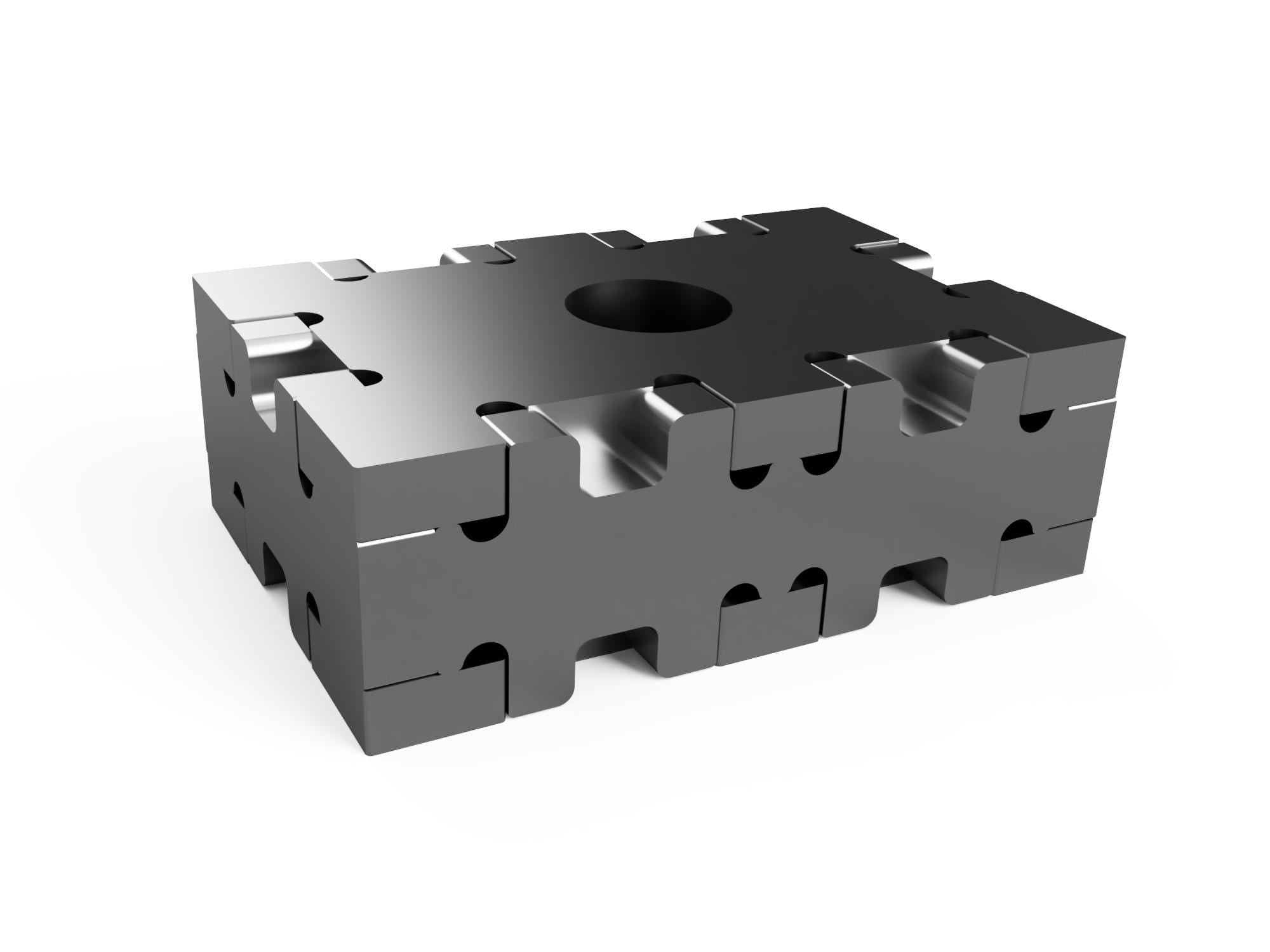 25x50x75mm Fixture Block DXF Cut Files - 6mm Thick Material