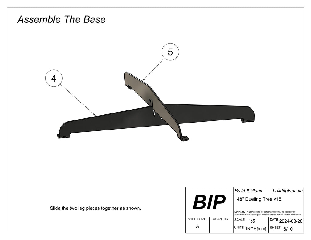 48" Dueling Tree DXF Files - Shooting Paddle Target Cut Files