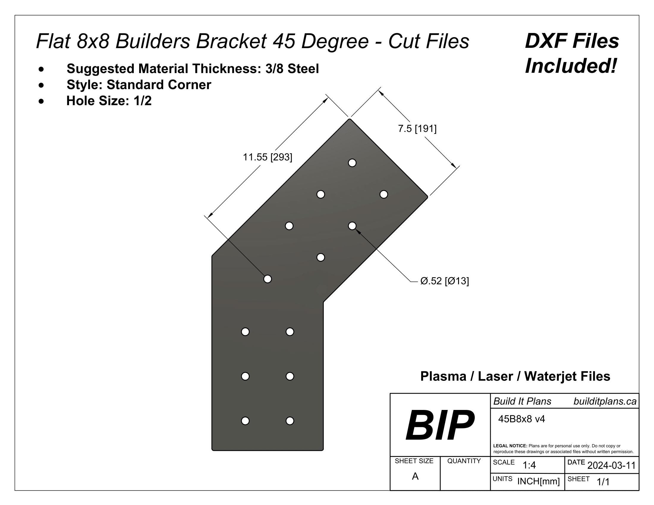 Timber Frame Bracket DXF Cut File Bundle - For 4x4 6x6 And 8x8 Posts