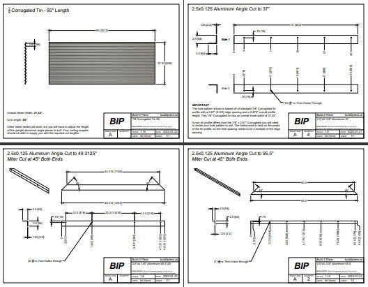 4'x8' Metal Raised Garden Bed PDF Plans - 48"x96"