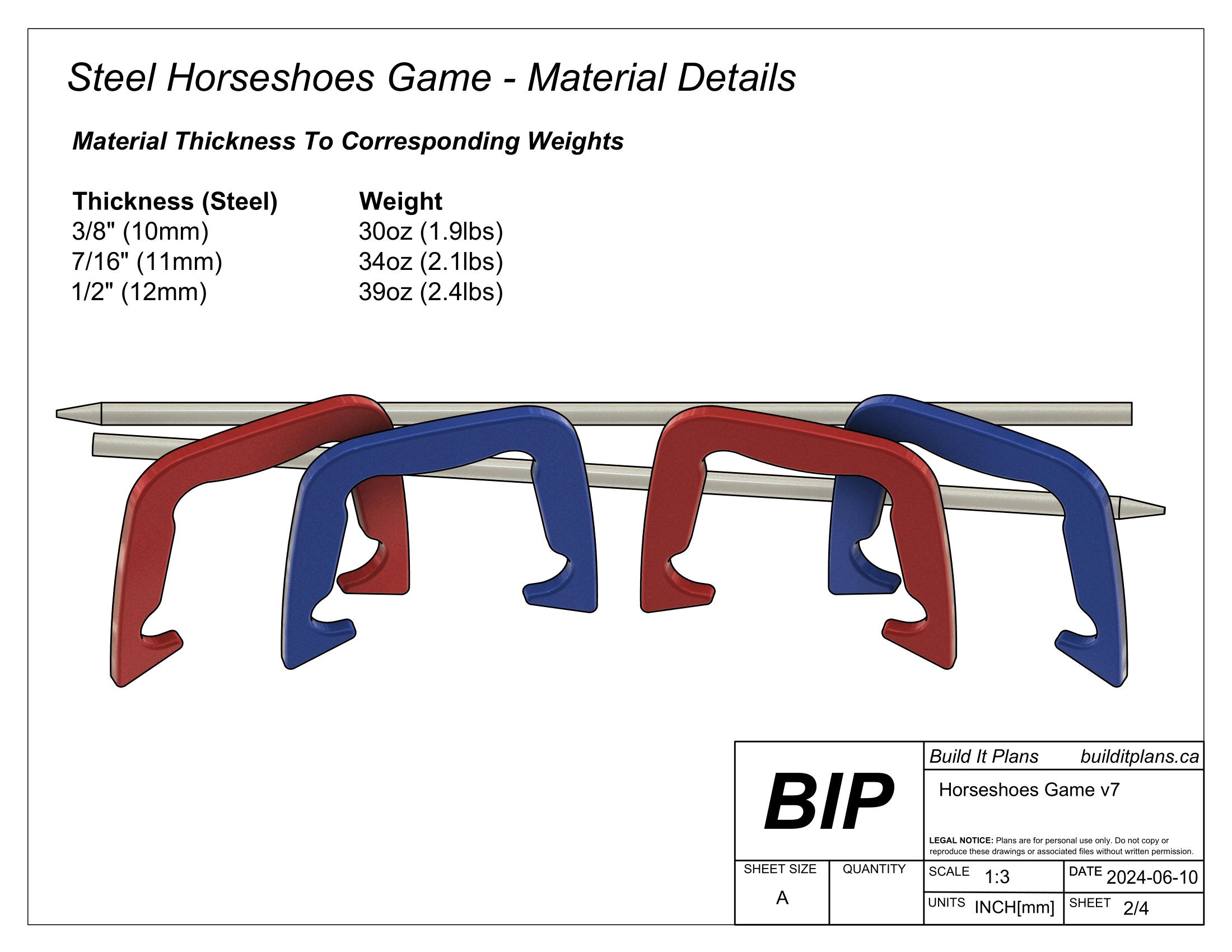 Horseshoes DXF Cut Files - DIY Horseshoe Game