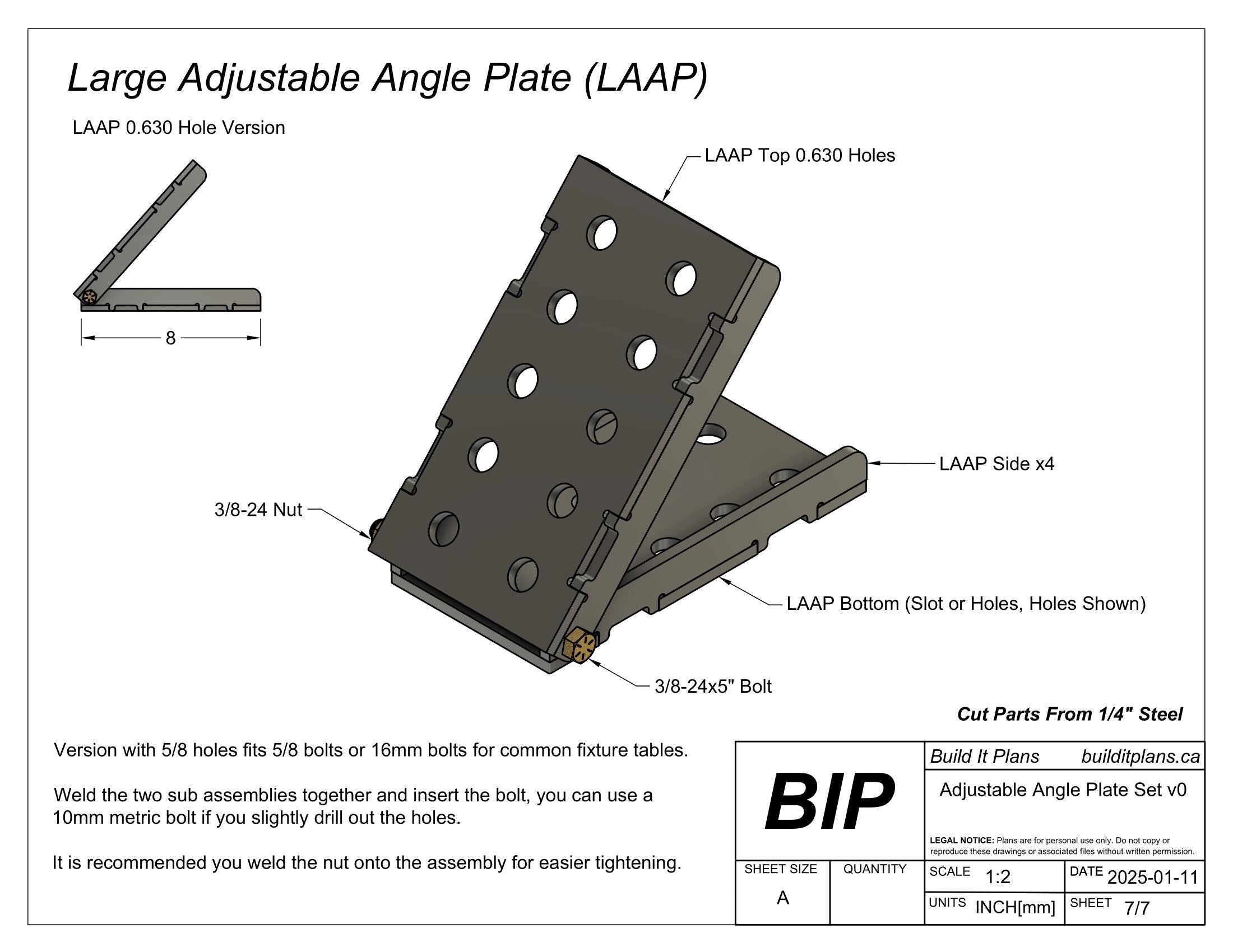 Adjustable Angle Plate DXF Bundle – Welding Fixture Tool Cut Files