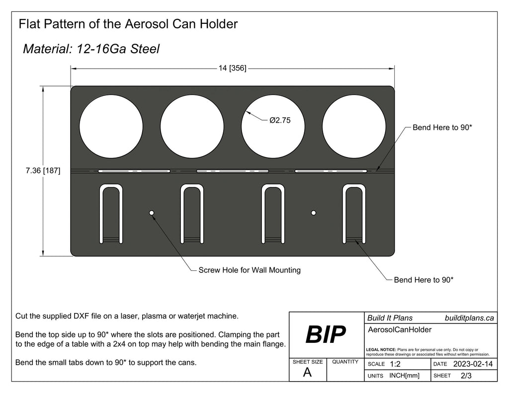 Spray Can Holder DXF Files – Aerosol Can Rack Cut Files