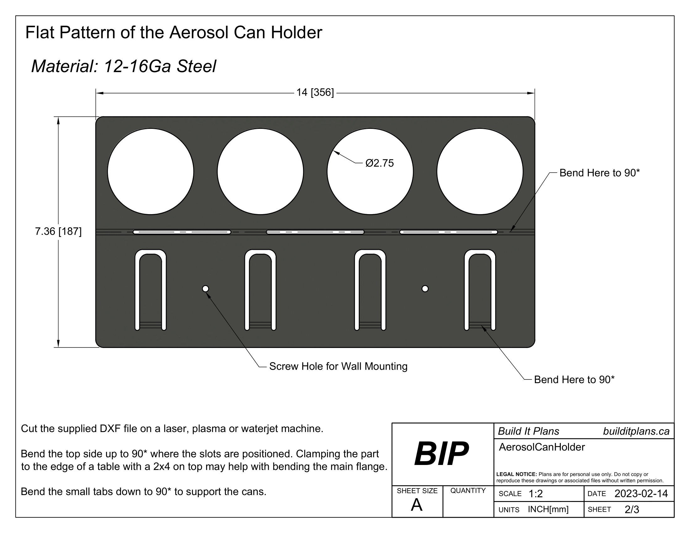 Spray Can Holder DXF Files – Aerosol Can Rack Cut Files