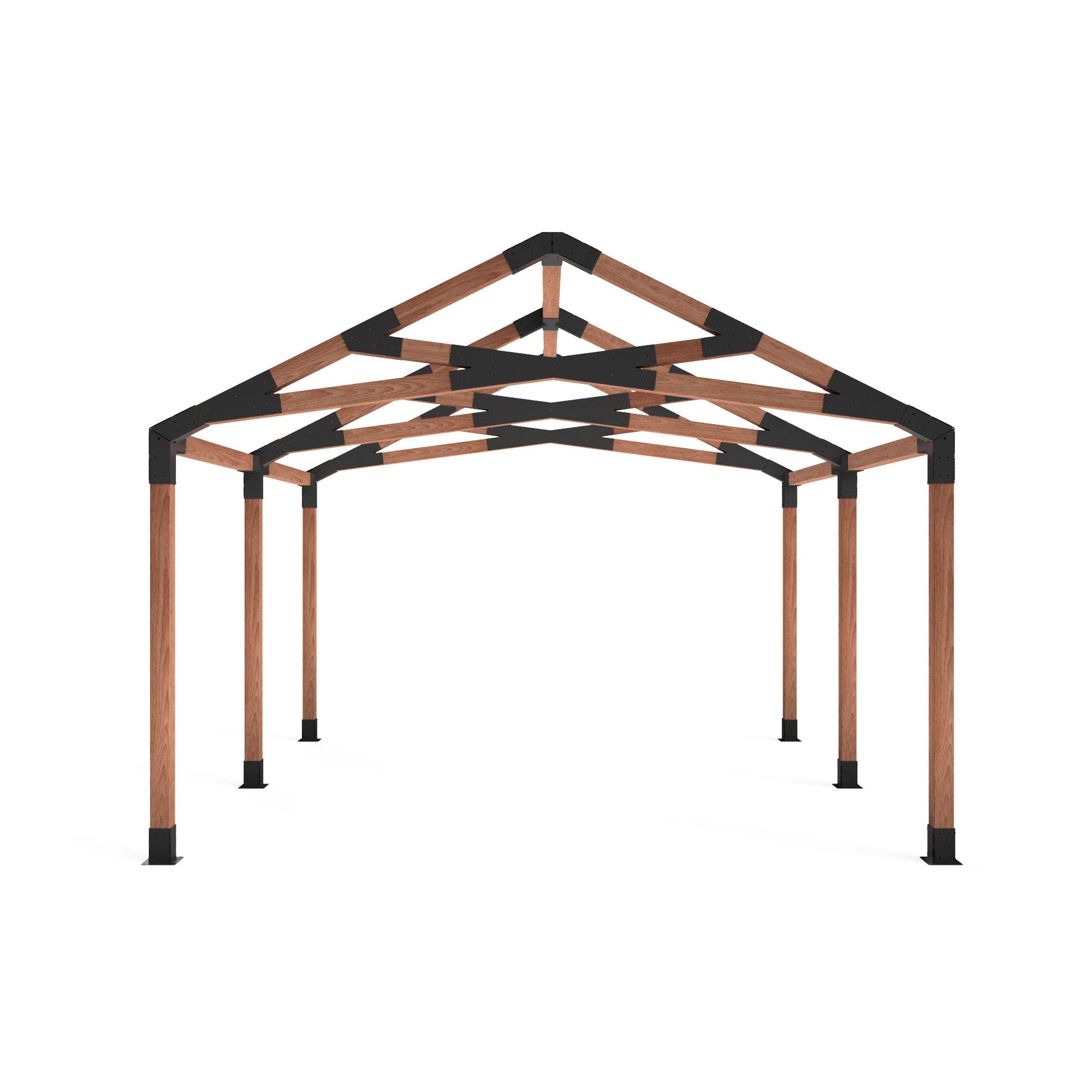 6/12 Pitch Truss Bracket DXF Cut Files - 4x4 Post Frame Kit