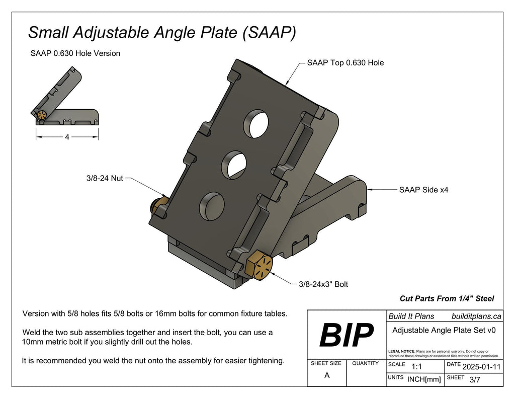 Adjustable Angle Plate DXF Bundle – Welding Fixture Tool Cut Files