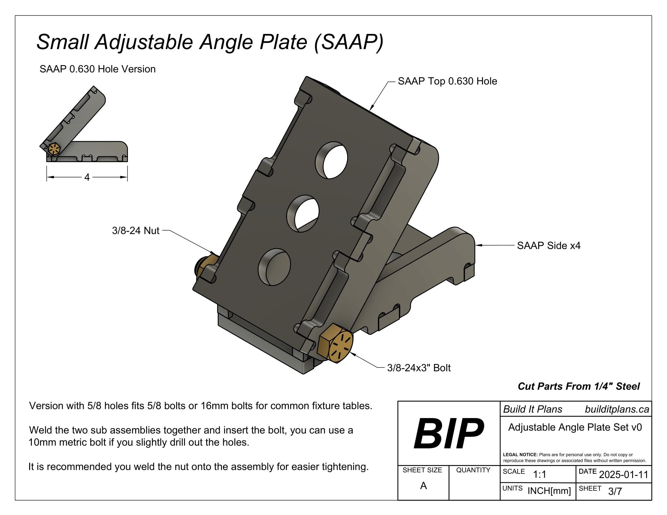 Adjustable Angle Plate DXF Bundle – Welding Fixture Tool Cut Files