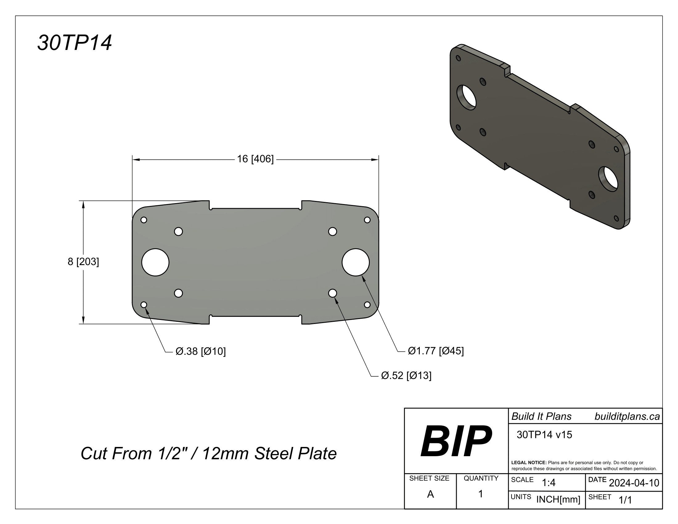 30 Ton Shop Press Plans - Heavy Duty Press DXF Cut Files + PDF Plans