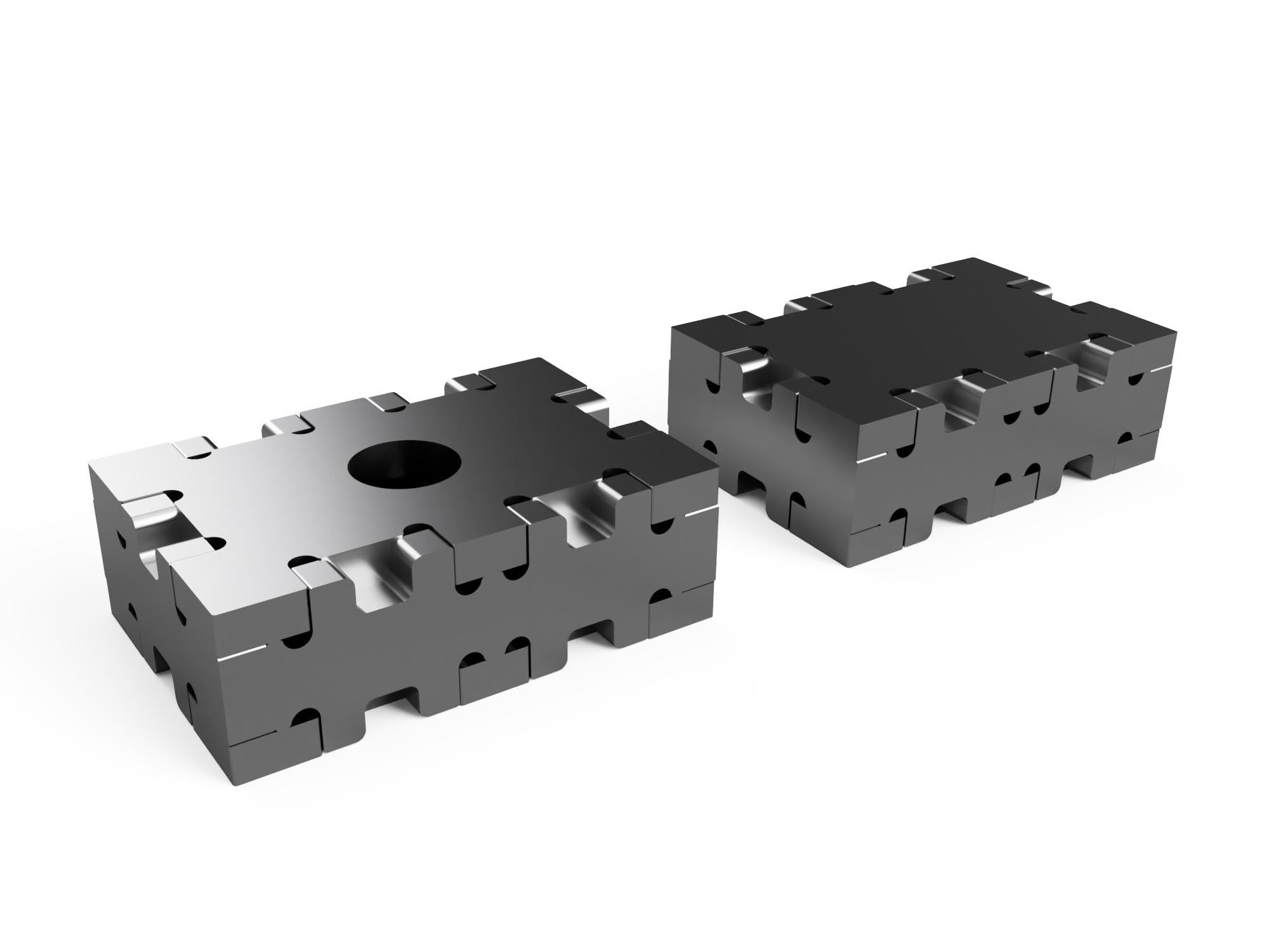 25x50x75mm Fixture Block DXF Cut Files - 6mm Thick Material