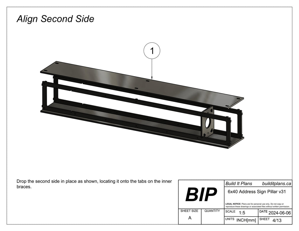Illuminated Address Sign Pillar DXF Cut Files And Plans