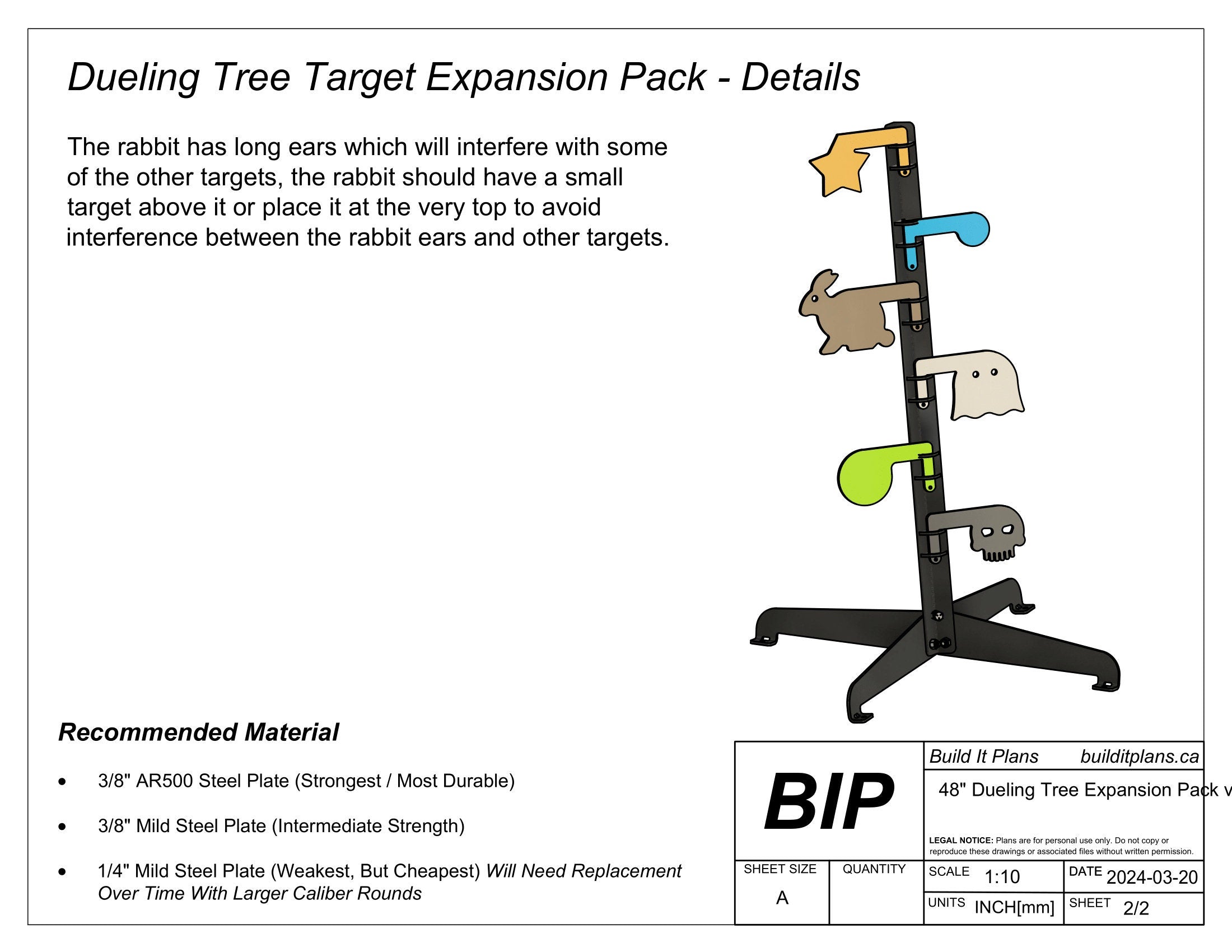 Dueling Tree Target Expansion Pack DXF Cut Files for BIP Dueling Tree