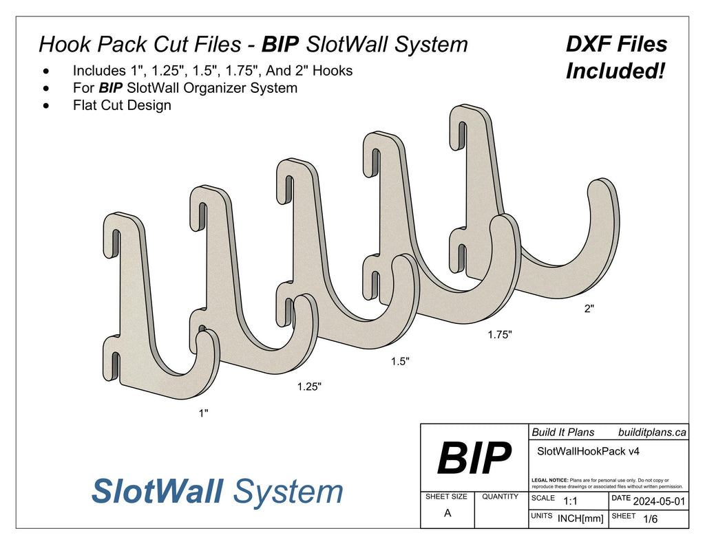 SlotWall Garage Organizer System DXF Cut Files - Deluxe Bundle DIY Shop Tool Storage