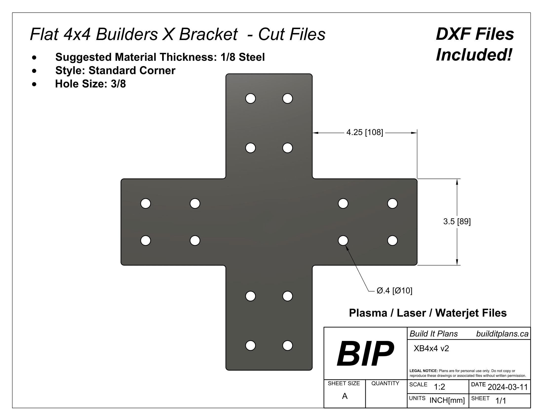 Timber Frame Bracket DXF Cut File Bundle - For 4x4 6x6 And 8x8 Posts