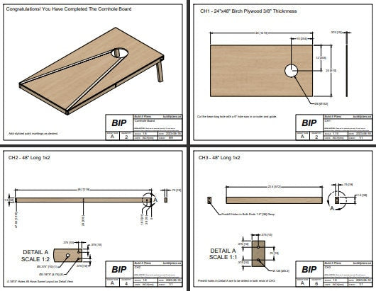 Cornhole Board Plans - Bean Bag Toss Game Plans